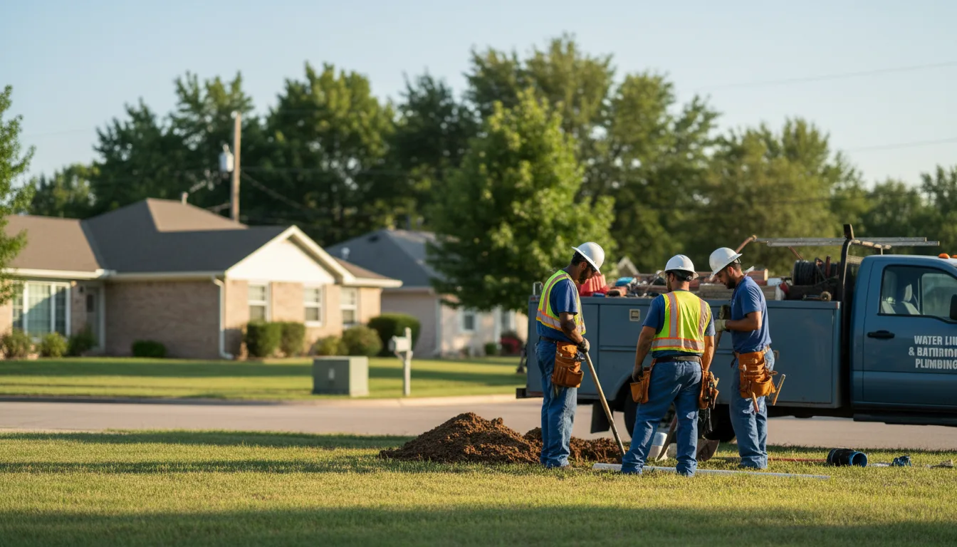 Residential water line and bathroom plumbing service in Lahmansville, WV